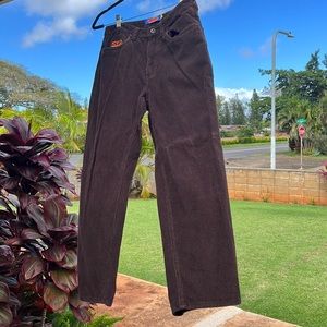 The brand of the pants is empyre, worn twice still in amazing condition!